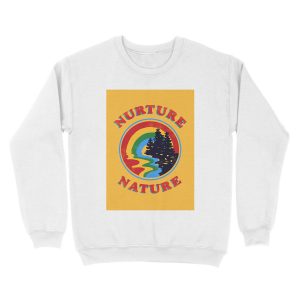 Alternative view of nurture nature vintage environmentalist design Unisex Crewneck Sweatshirt
