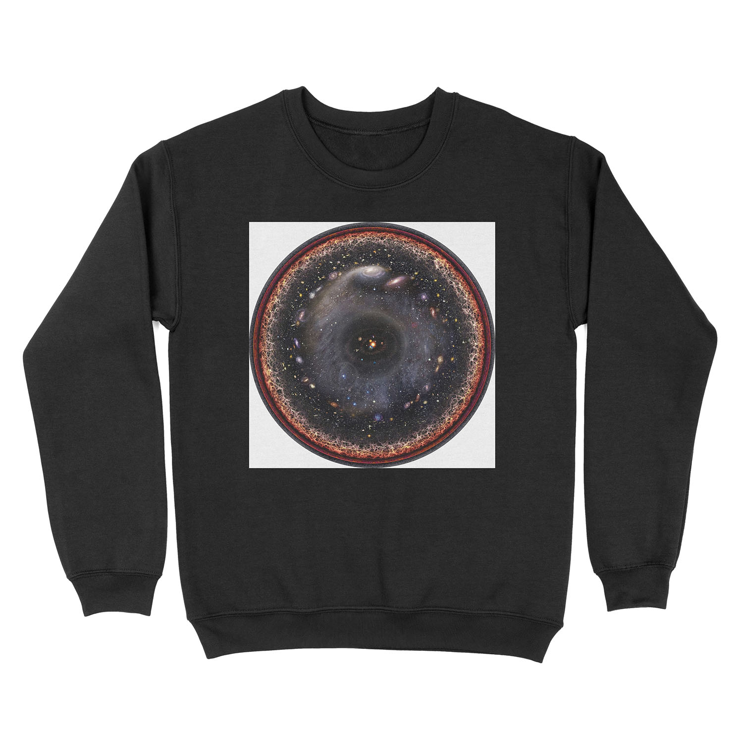 Observable Universe Logarithmic Illustration ( Version!) Unisex Crewneck Sweatshirt