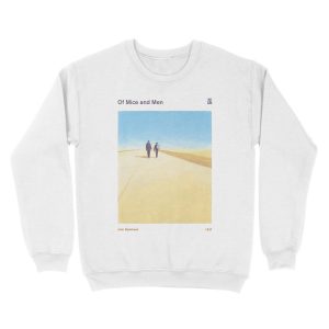 Alternative view of Of Mice and Men, John Steinbeck - Literary bookish gift, book lover Unisex Crewneck Sweatshirt