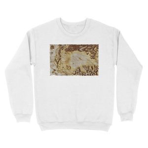 Alternative view of Old folded map of Alagaësia Unisex Crewneck Sweatshirt