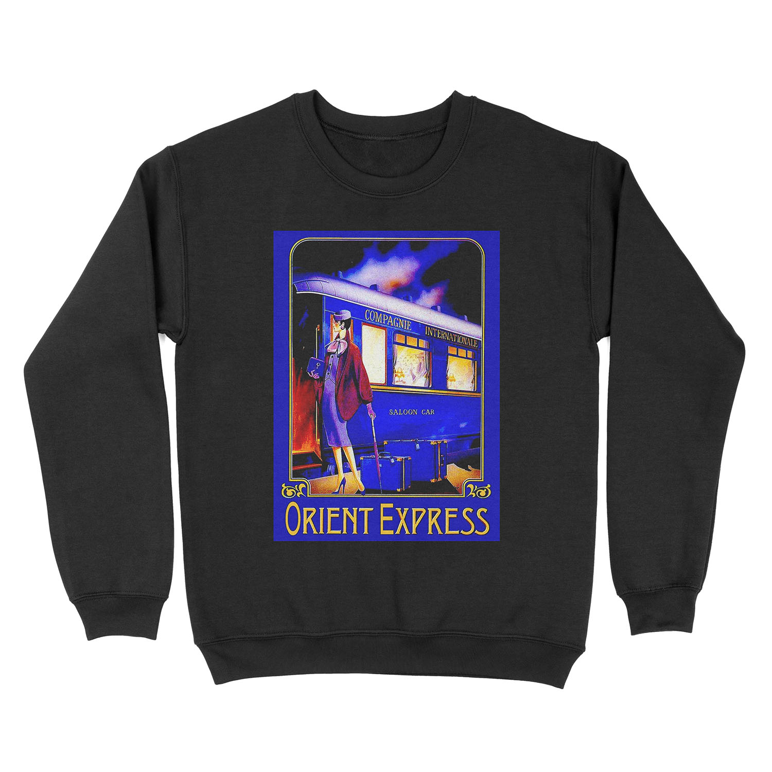 ORIENT EXPRESS: Vintage Train Passenger Travel Print Unisex Crewneck Sweatshirt