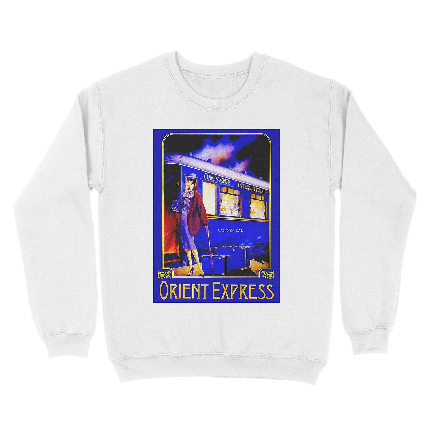 ORIENT EXPRESS: Vintage Train Passenger Travel Print Unisex Crewneck Sweatshirt - Image 2