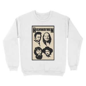 Alternative view of Outlaw Country Super Group - The Black Stencil-2 Unisex Crewneck Sweatshirt