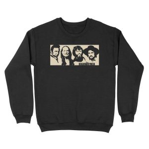 Outlaw Country Supergroup - The Black Stencil Unisex Crewneck Sweatshirt