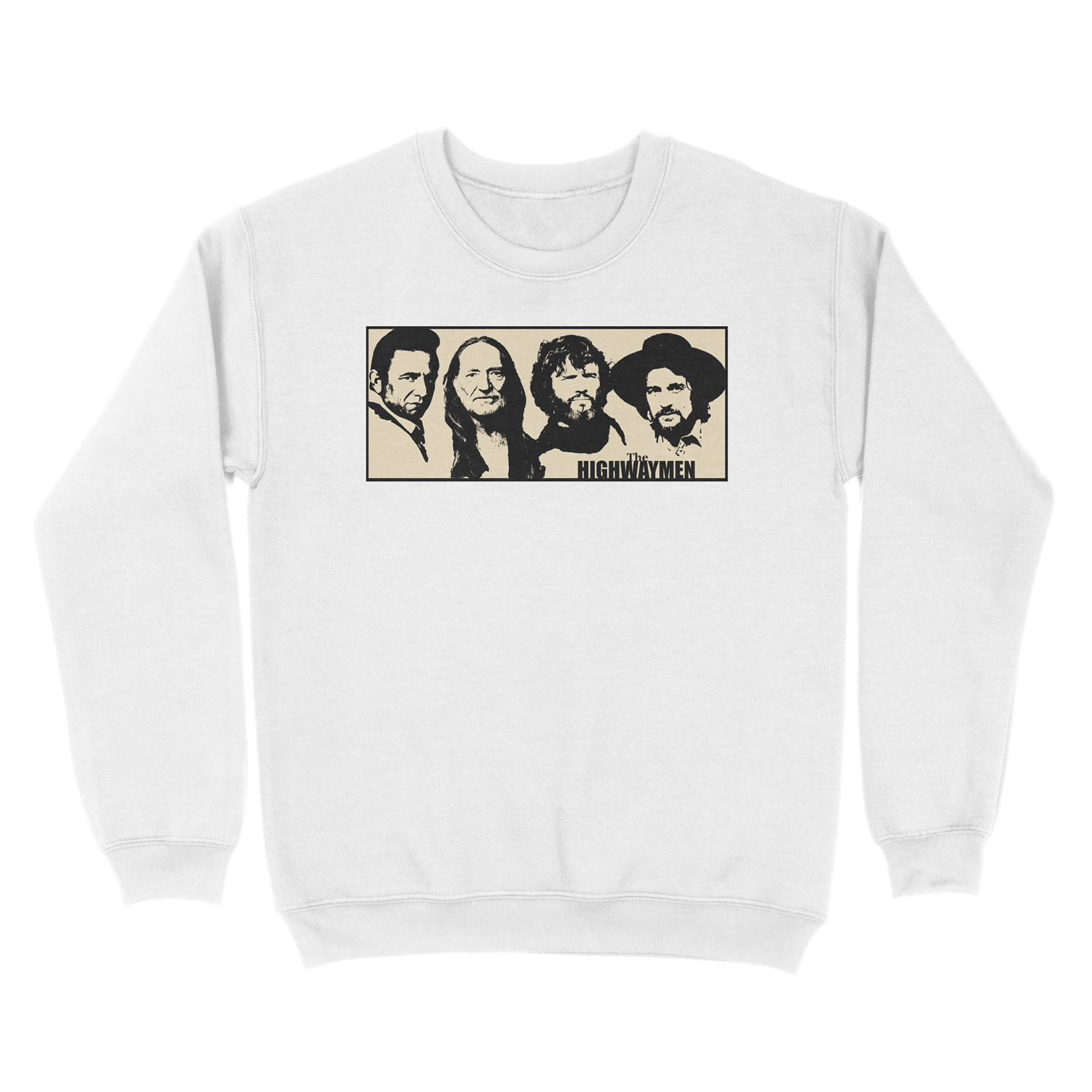 Outlaw Country Supergroup - The Black Stencil Unisex Crewneck Sweatshirt - Image 2