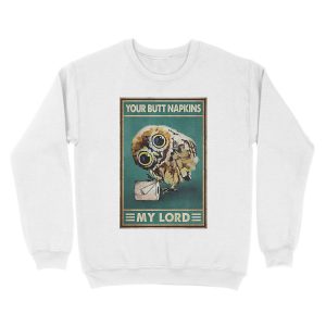 Alternative view of owl napkins Unisex Crewneck Sweatshirt