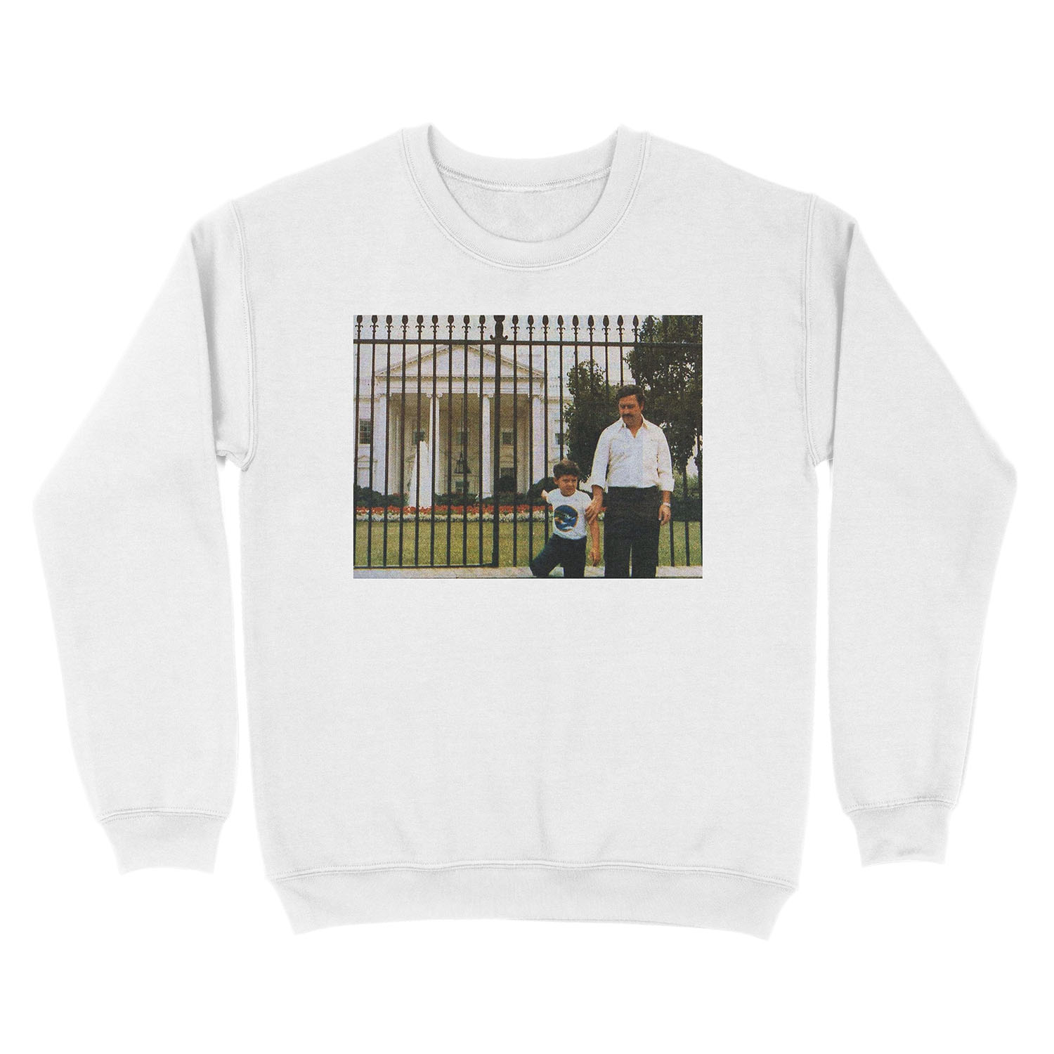 Pablo Escobar - White House Unisex Crewneck Sweatshirt - Image 2