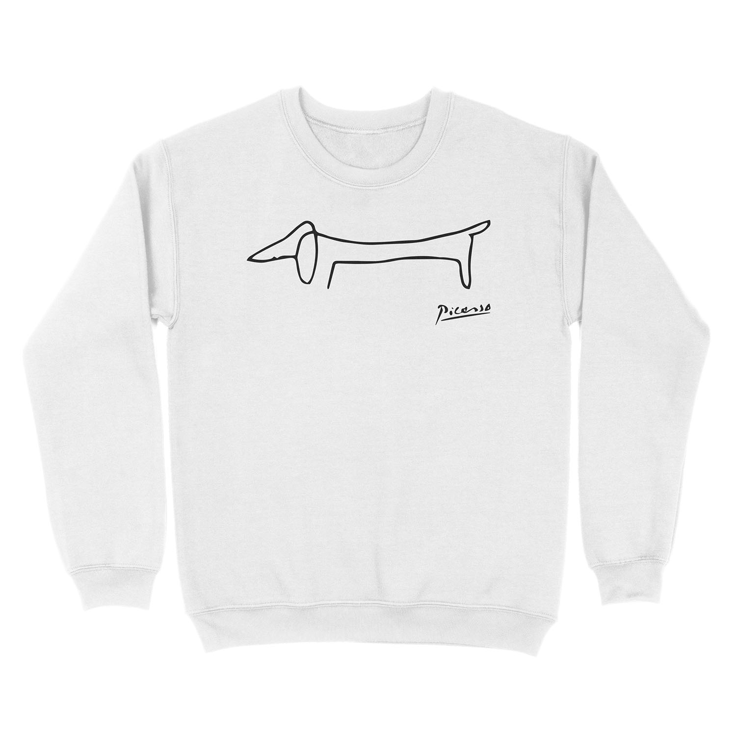 Pablo Picasso Dog (Lump) Artwork, Sketch Reproduction Unisex Crewneck Sweatshirt - Image 2