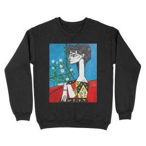 Pablo Picasso Jacqueline With Flowers 1956, T , Artwork Unisex Crewneck Sweatshirt
