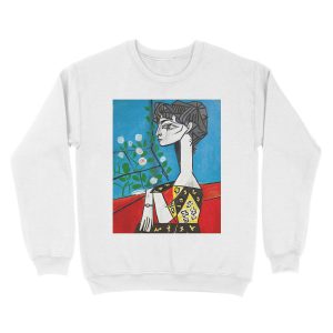 Alternative view of Pablo Picasso Jacqueline With Flowers 1956, T , Artwork Unisex Crewneck Sweatshirt