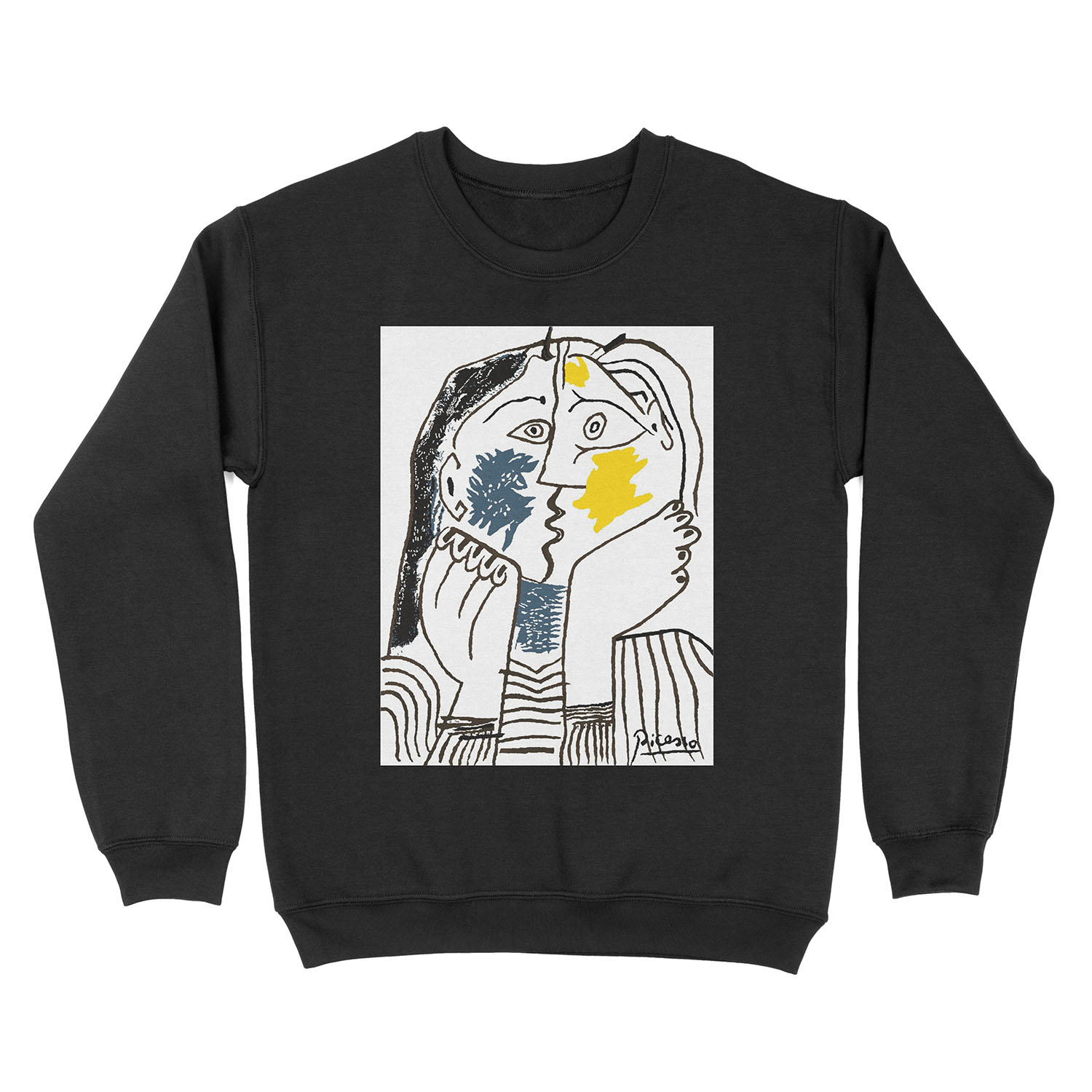 Pablo Picasso The Kiss 1979 Artwork Reproduction For T , Framed Prints Unisex Crewneck Sweatshirt