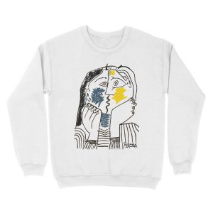 Alternative view of Pablo Picasso The Kiss 1979 Artwork Reproduction For T , Framed Prints Unisex Crewneck Sweatshirt