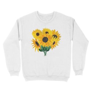 Alternative view of Painted sunflower bouquet Unisex Crewneck Sweatshirt