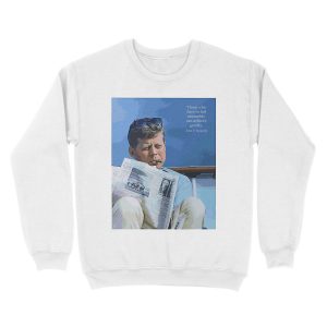 Alternative view of Painting John F. Kennedy and quotation Unisex Crewneck Sweatshirt