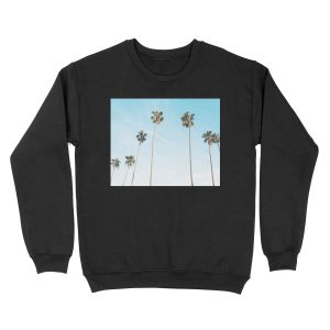 Palms print, Palm art, Minimalist Unisex Crewneck Sweatshirt