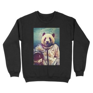 Panda astronaut poster Unisex Crewneck Sweatshirt
