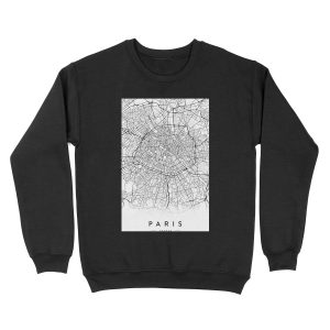 PARIS CITY MAP Unisex Crewneck Sweatshirt