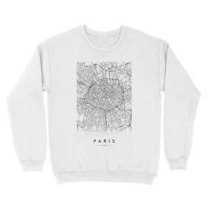 Alternative view of PARIS CITY MAP Unisex Crewneck Sweatshirt