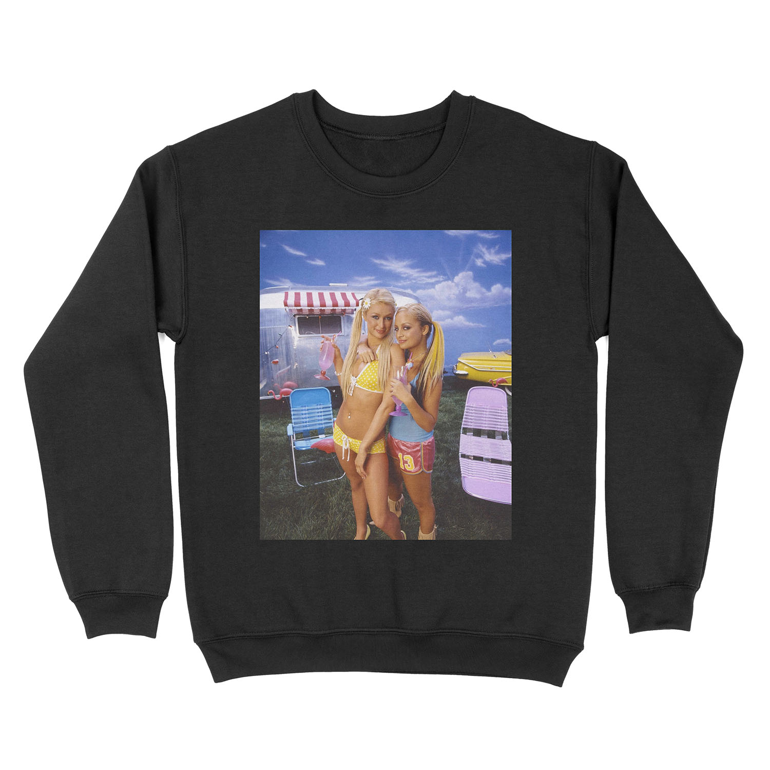 Paris Hilton and Nicole Richie Unisex Crewneck Sweatshirt