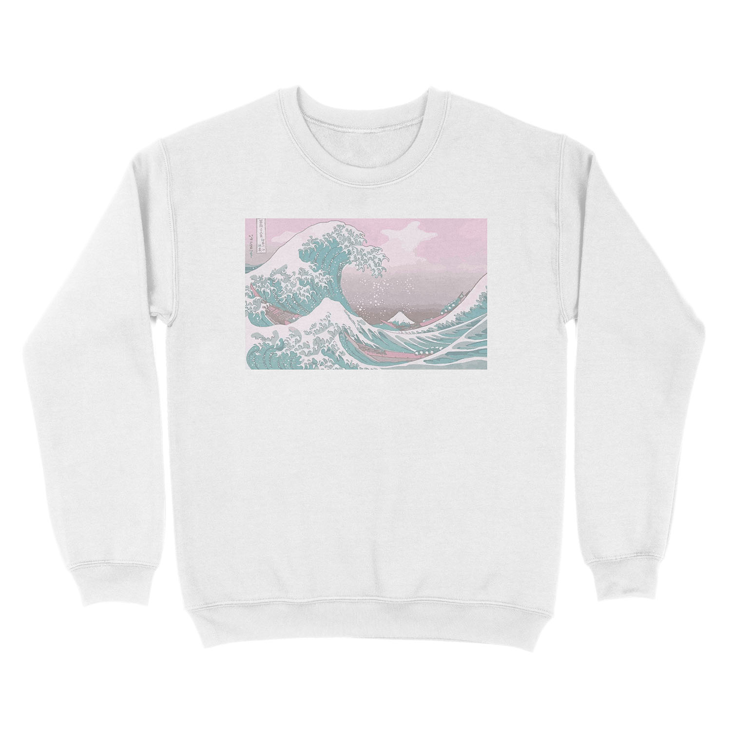 Pastel The Great Wave off Kanagawa Unisex Crewneck Sweatshirt - Image 2