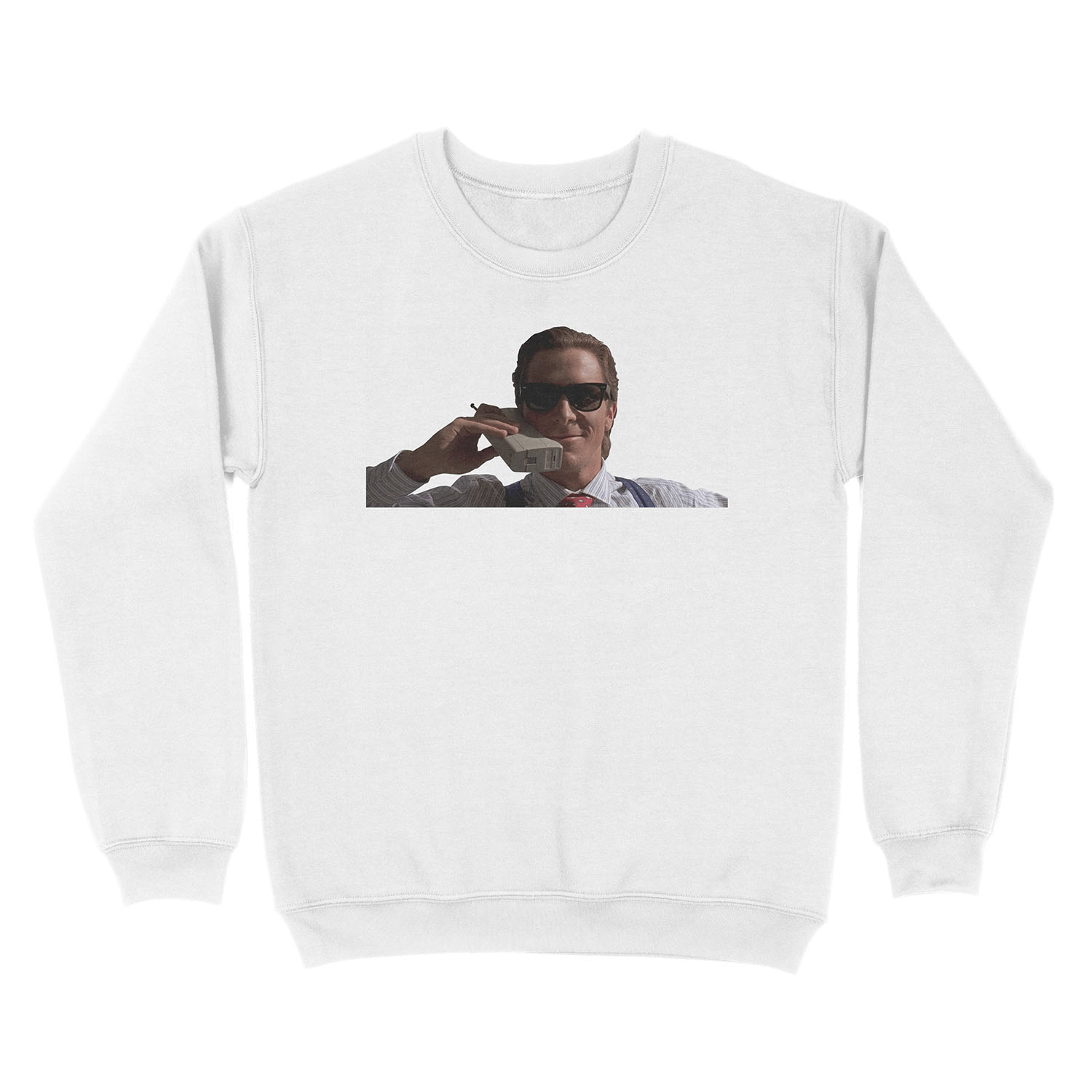 Patrick Bateman on Phone (American Psycho) Unisex Crewneck Sweatshirt - Image 2
