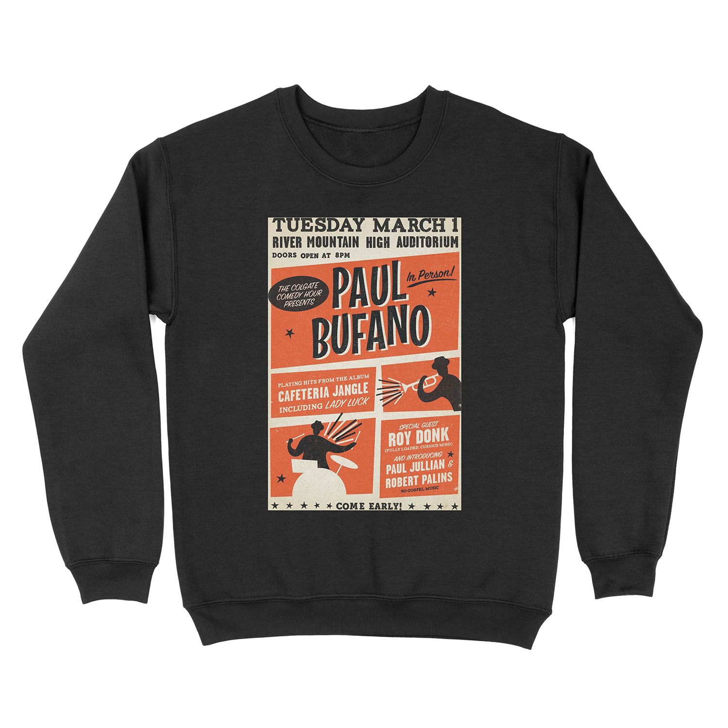Paul Bufano concert poster Unisex Crewneck Sweatshirt