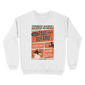 Alternative view of Paul Bufano concert poster Unisex Crewneck Sweatshirt