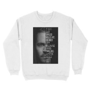Alternative view of Paul Walker Text Portrait Unisex Crewneck Sweatshirt