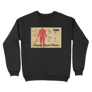 People meat chart Unisex Crewneck Sweatshirt