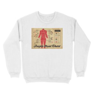 Alternative view of People meat chart Unisex Crewneck Sweatshirt