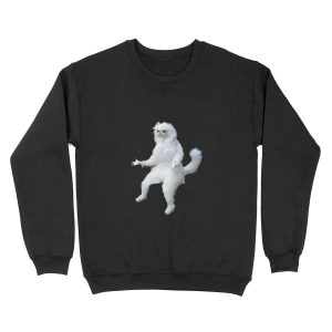 Persian Cat Room Guardian Meme Unisex Crewneck Sweatshirt