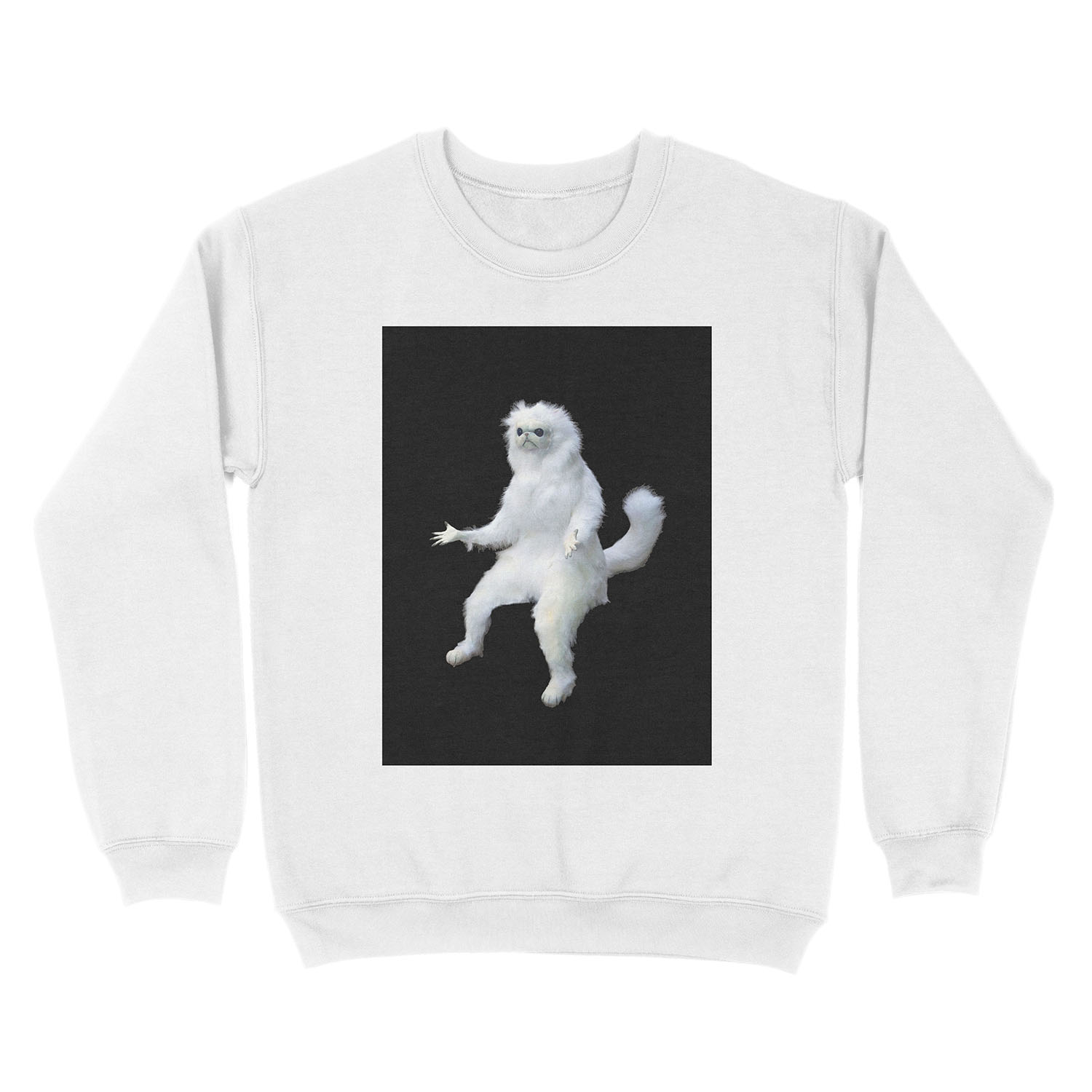 Persian Cat Room Guardian Meme Unisex Crewneck Sweatshirt - Image 2