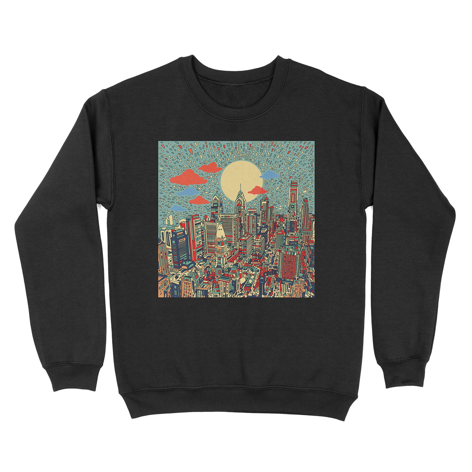 philadelphia panorama 3 Unisex Crewneck Sweatshirt