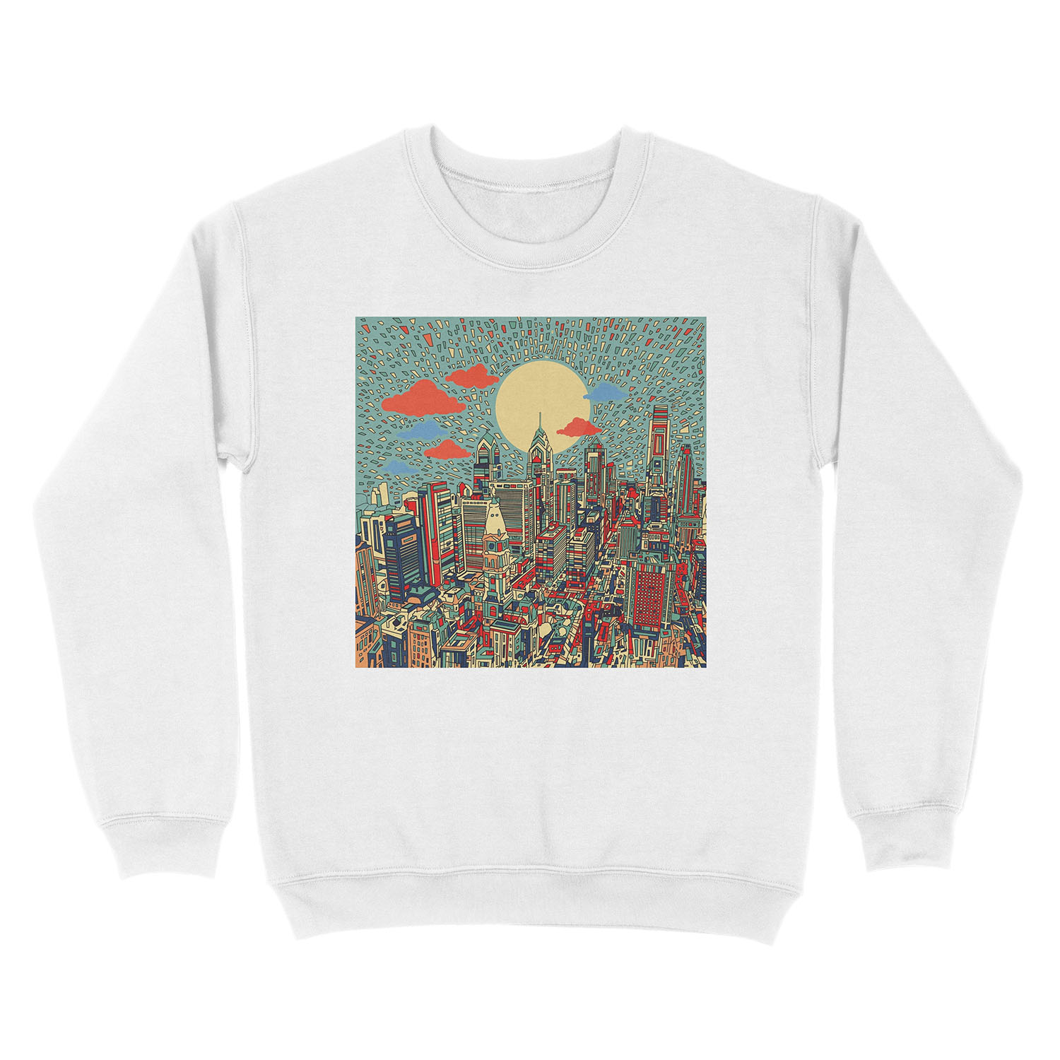 philadelphia panorama 3 Unisex Crewneck Sweatshirt - Image 2