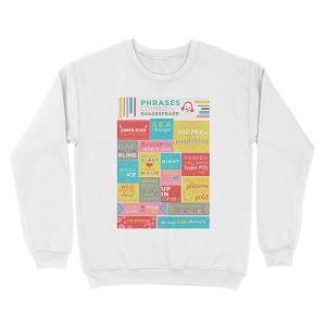 Alternative view of Phrases coined by Shakespeare Unisex Crewneck Sweatshirt