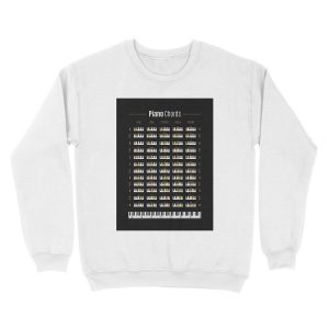 Alternative view of Piano Chord Chart Unisex Crewneck Sweatshirt