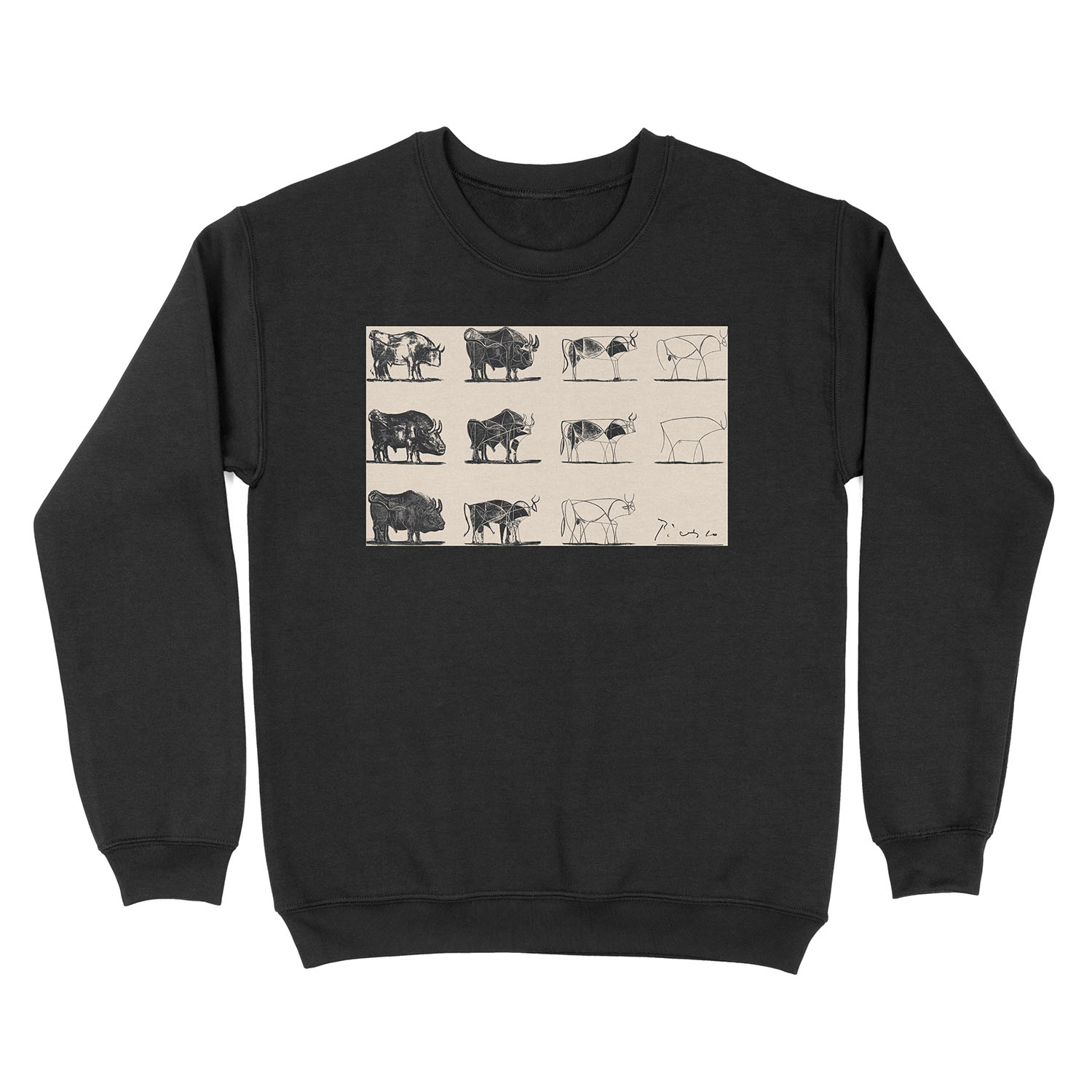 Picasso Bulls Unisex Crewneck Sweatshirt