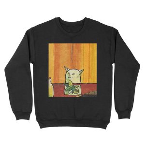Picasso Cat Meme Paint Unisex Crewneck Sweatshirt