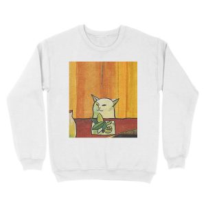 Alternative view of Picasso Cat Meme Paint Unisex Crewneck Sweatshirt