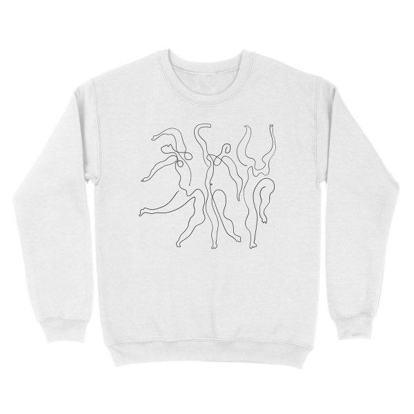 Picasso Line Art - Dancers Unisex Crewneck Sweatshirt - Image 2