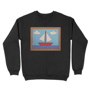 picture of the simpsons boat drawing Unisex Crewneck Sweatshirt