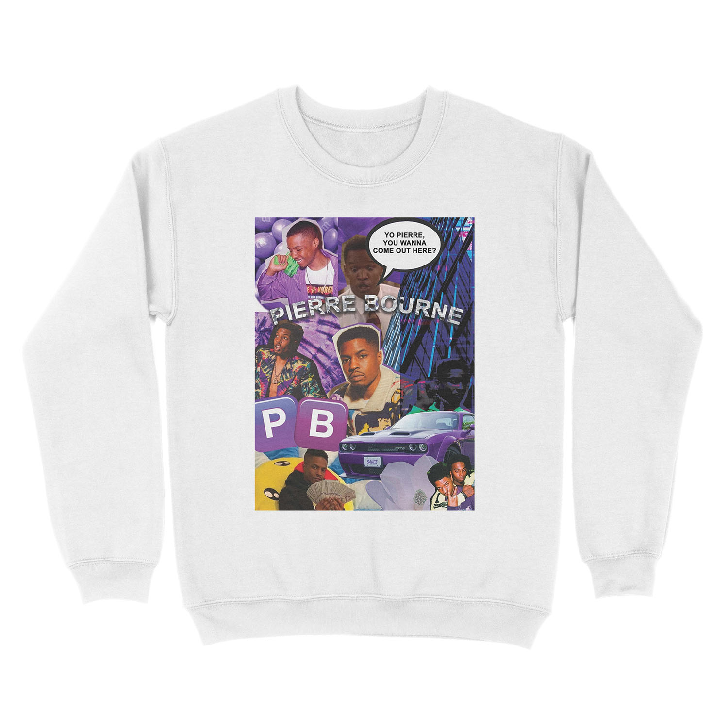 Pierre Bourne Collage Unisex Crewneck Sweatshirt - Image 2