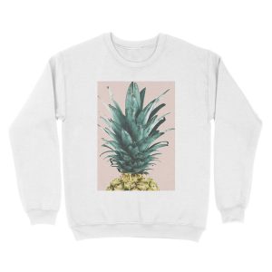 Alternative view of Pineapple on pink, Pineapple top, Minimal Unisex Crewneck Sweatshirt