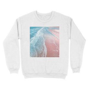 Alternative view of Pink and Blue Beach Wall Print Unisex Crewneck Sweatshirt