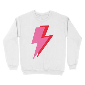 Alternative view of Pink and Red Lightning Unisex Crewneck Sweatshirt
