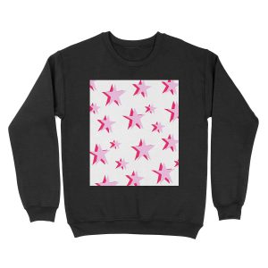 pink and red vsco star pattern Unisex Crewneck Sweatshirt