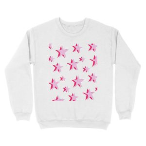 Alternative view of pink and red vsco star pattern Unisex Crewneck Sweatshirt