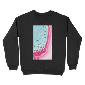 Pink beach Unisex Crewneck Sweatshirt