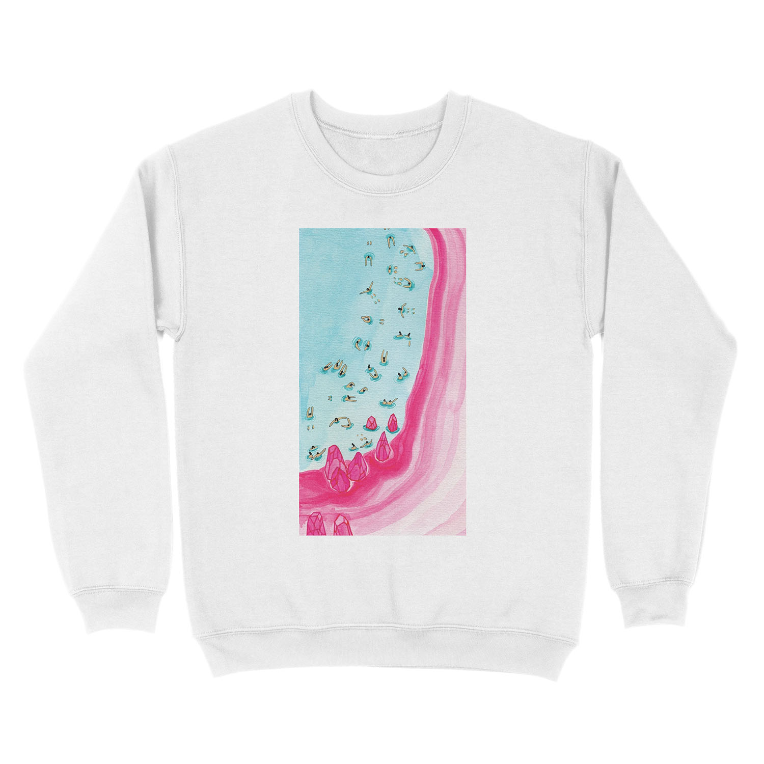 Pink beach Unisex Crewneck Sweatshirt - Image 2