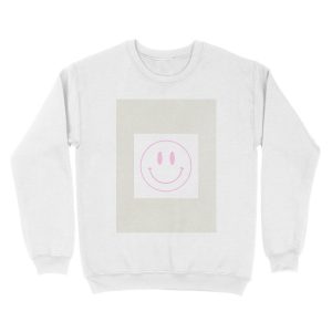 Alternative view of Pink | Happy Face | Smiley | Unisex Crewneck Sweatshirt
